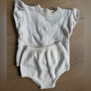 Quincy Mae Cream Knit Set